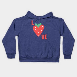 strawberry love 1 Kids Hoodie